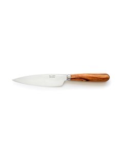 PALLARES SOLSONA Cuchillo Cocina Hoja Ancha 9 cm con mango redondo de madera de Olivo