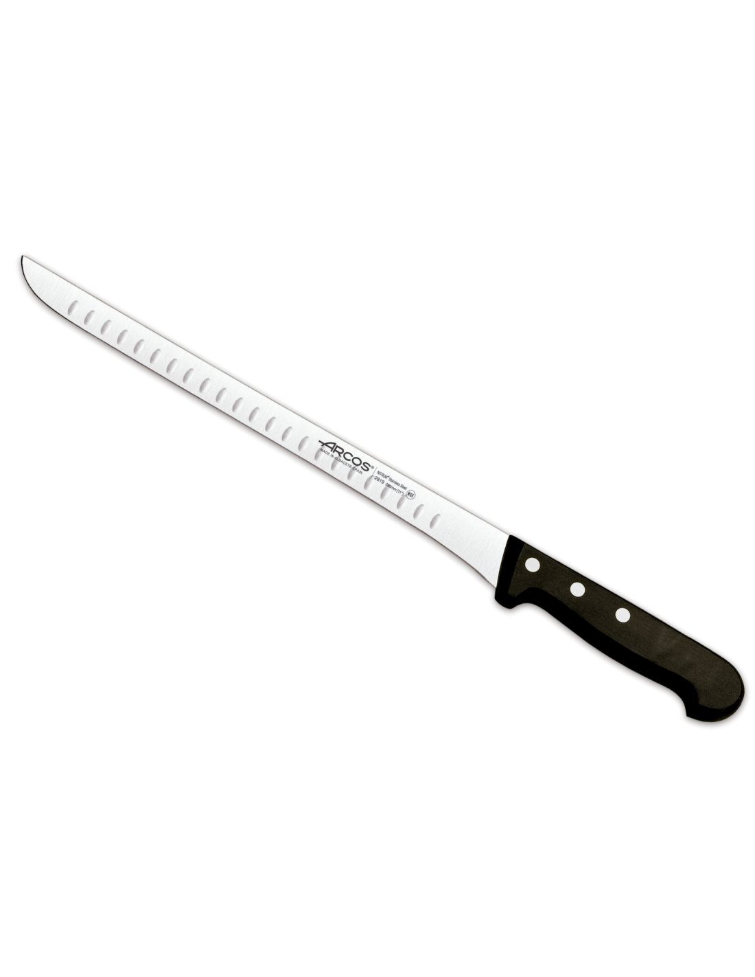 CUCHILLO JAMONERO ÓPERA 300 mm - Cuchillo largo, delgado, con hoja flexible  y filo liso. Especial para cortar jamón y otras piezas grandes de carne.